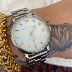 MARC by Marc Jacobs White Face Stainless Steel Ladies Quartz Wrist Watch MBM3242